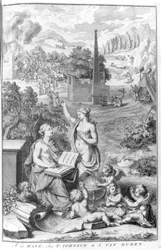 Frontispis do "Voyages...en Europe, en Asie et en Afrique" Sieur de la Motraye, opublikowanego w 1727 r.